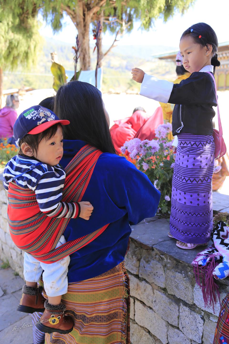 Bhutanese Siblings & Mom, Bumthang, Bhutan Bhutanese Siblings & Mom, Bumthang, Bhutan
